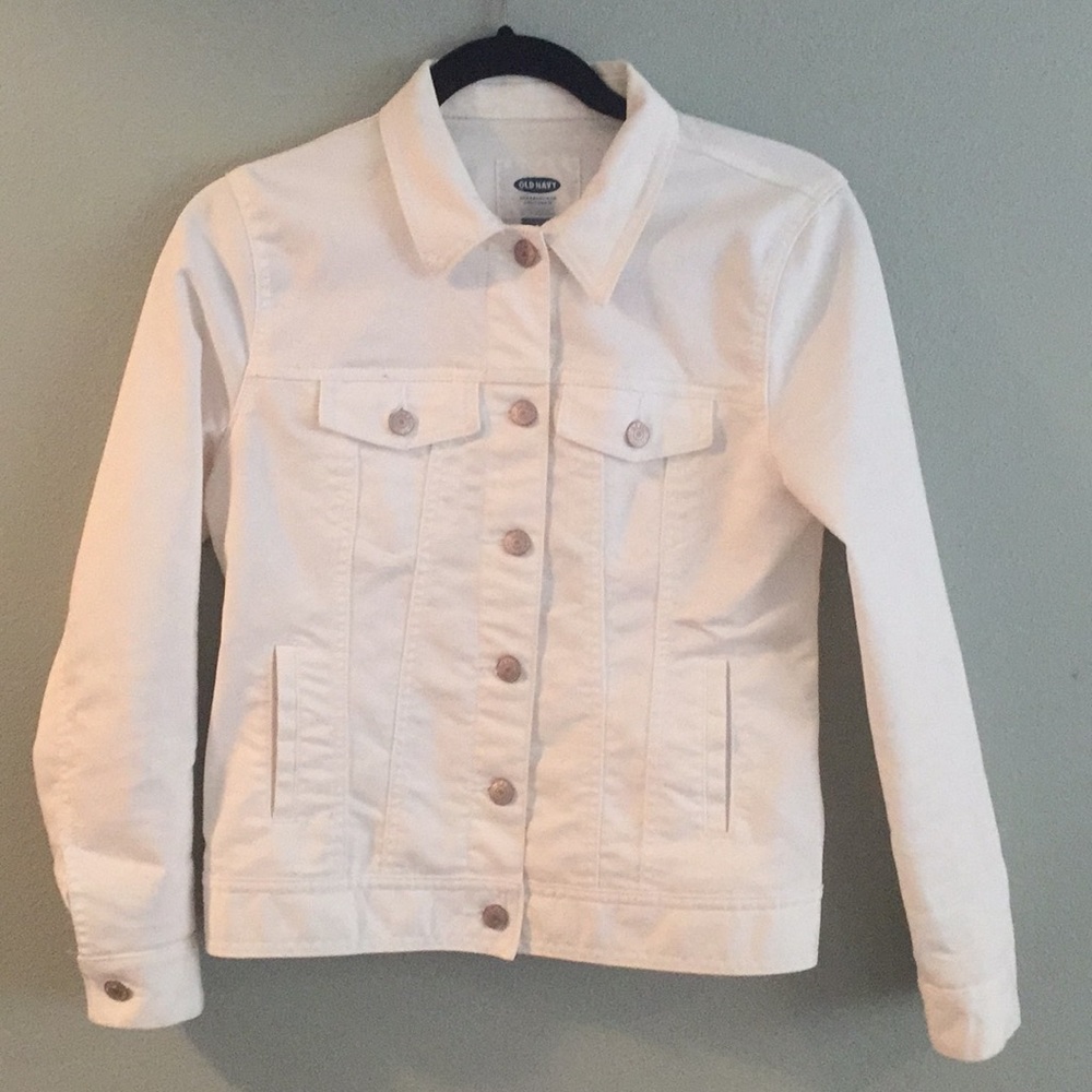 Old Navy white denim jacket